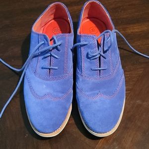 Johnston & Murphy sz 9M Blue Oxford Wingtip shoes